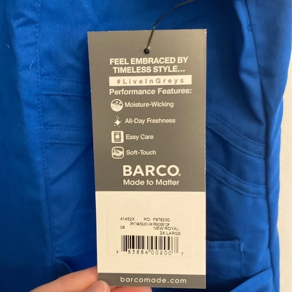 Grey's Anatomy Barco Scrub Top with Hip Pockets 2XL XXL - Picture 4 of 7